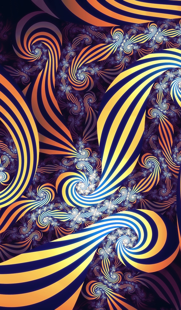 Красивый фрактальный рисунок с полосками