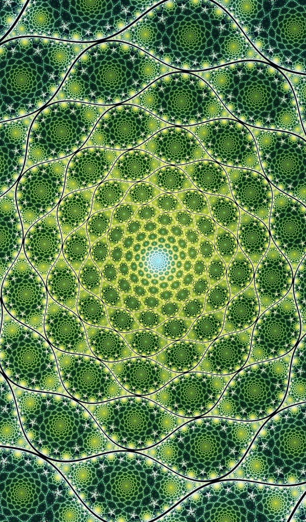 Красивый необычный зеленый узор