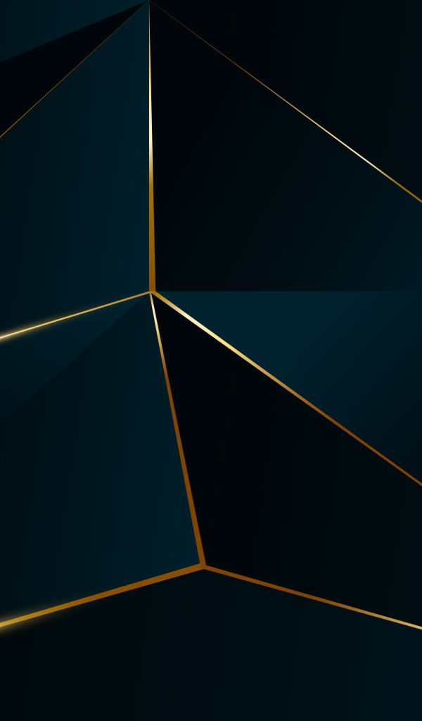 Черные геометрические фигуры с золотой окантовкой 