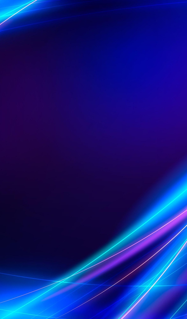 Яркие неоновые линии на синем фоне 