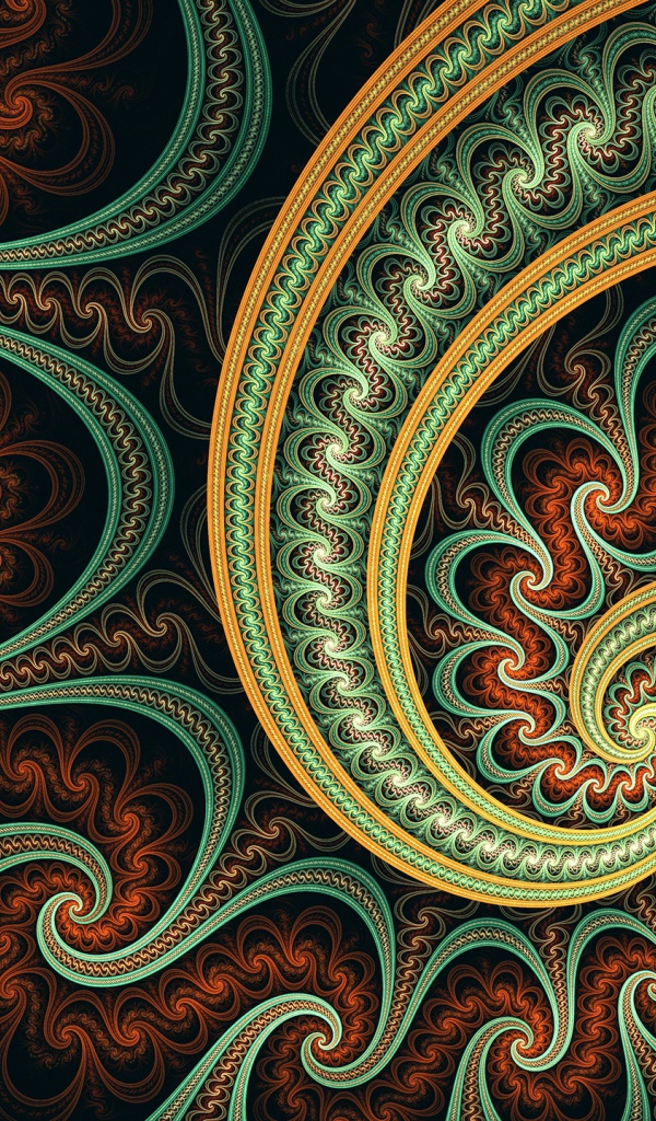 Фрактальные узоры с зигзагами 