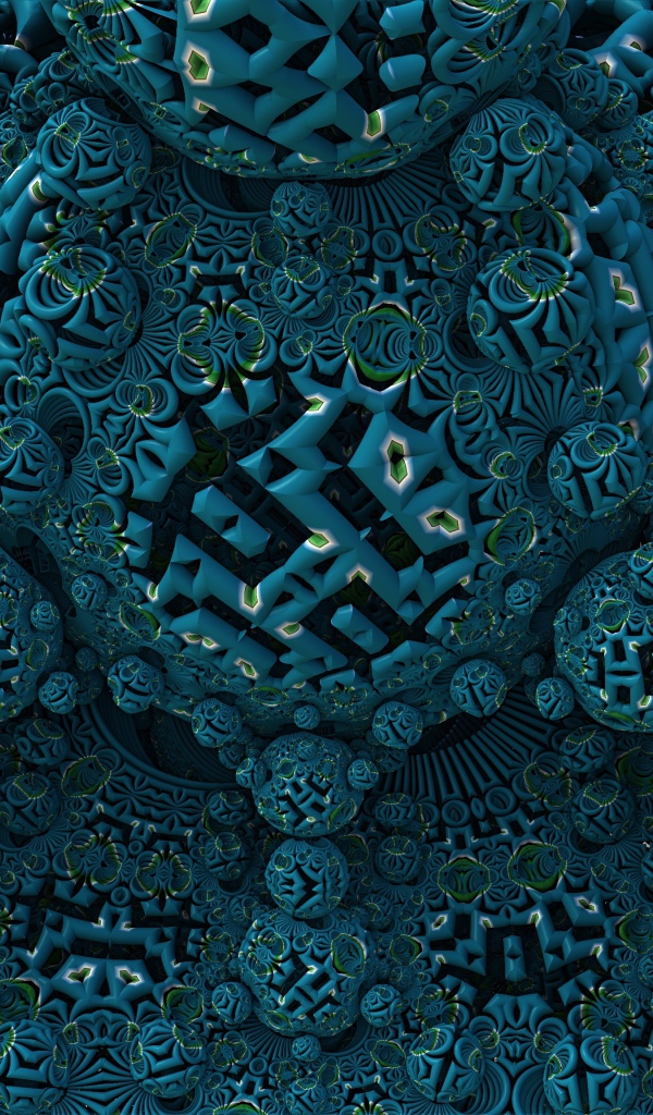 Геометрические фрактальные фигуры в необычном рисунке