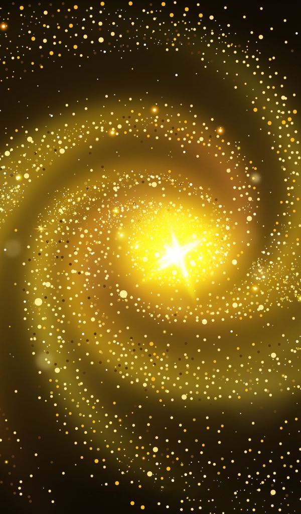 Золотая бесконечность с яркой звездой