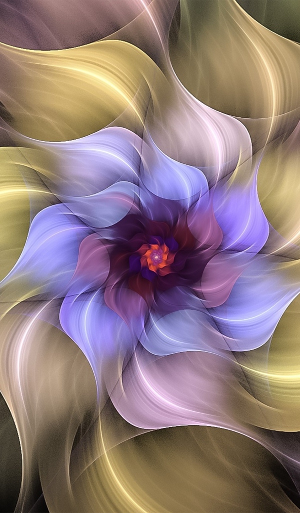 Многоярусный разноцветный цветок 