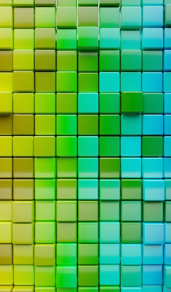 Разноцветные квадраты 3д графика