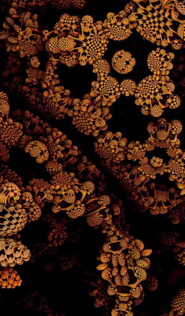 Необычный коричневый фрактальный рисунок