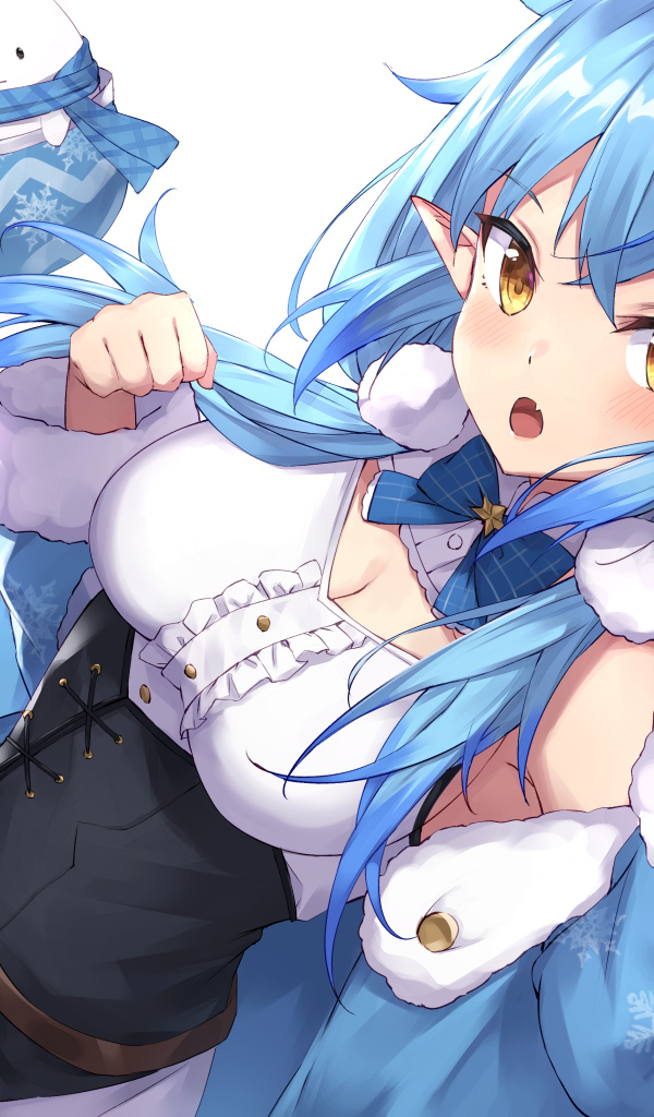 Девушка с голубыми волосами аниме  Виртуальный Ютубер