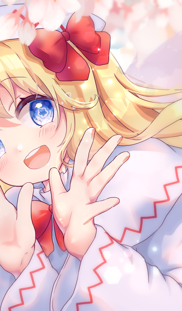 Девушка с большими голубыми глазами аниме Тохо