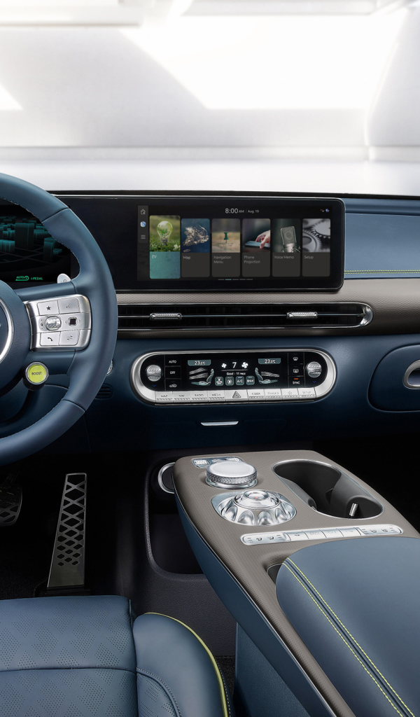 Кожаный салон автомобиля Genesis GV60, 2021 года