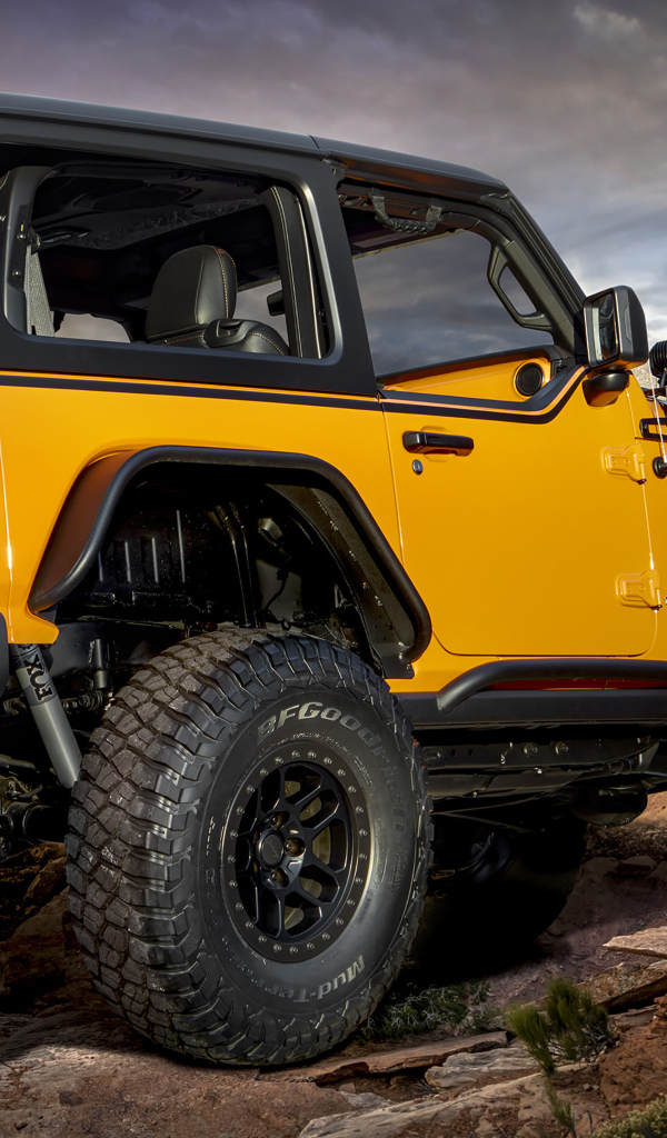 Внедорожник Jeep Orange Peelz 2021 года вид сзади