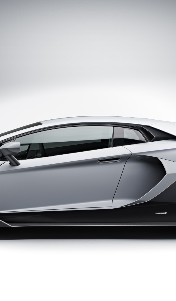 2021 Lamborghini Aventador LP 780-4 Ultimate Silver Side View