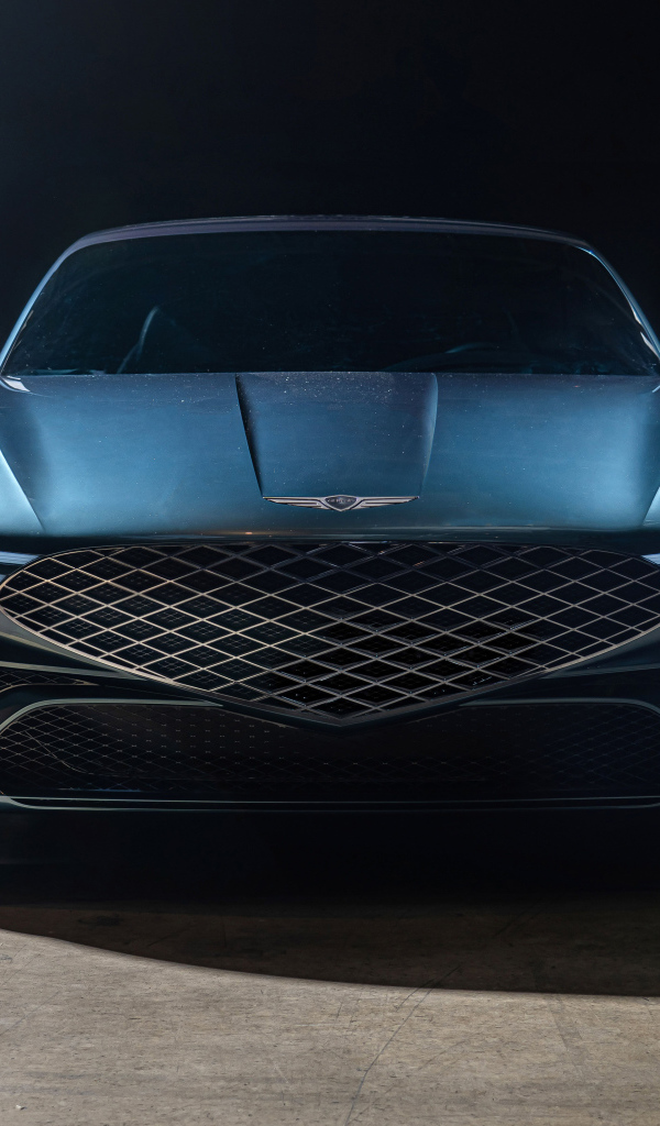 Серебристый Genesis X Concept 2021 года вид спереди