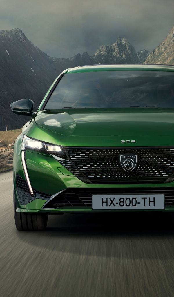 Автомобиль Peugeot 308 в горах