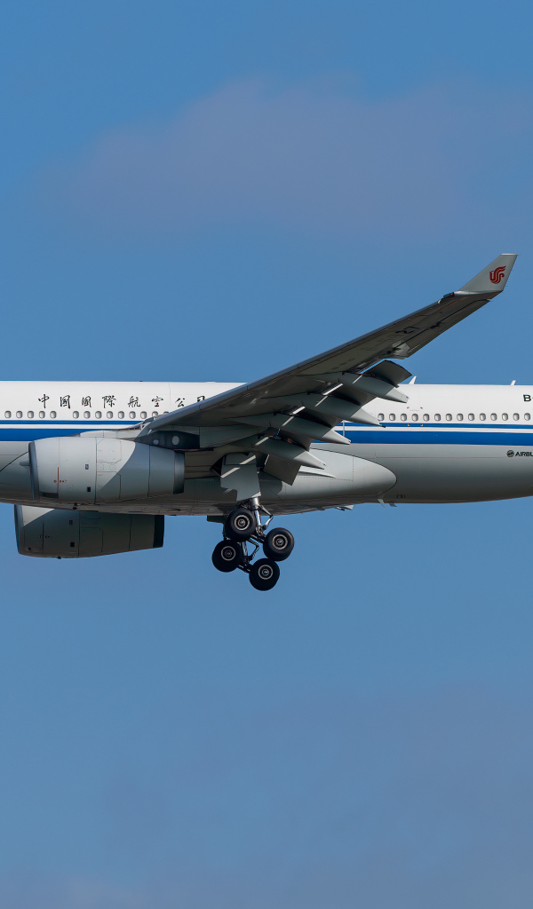 Пассажирский самолет A330-200 авиакомпании  Air China в небе