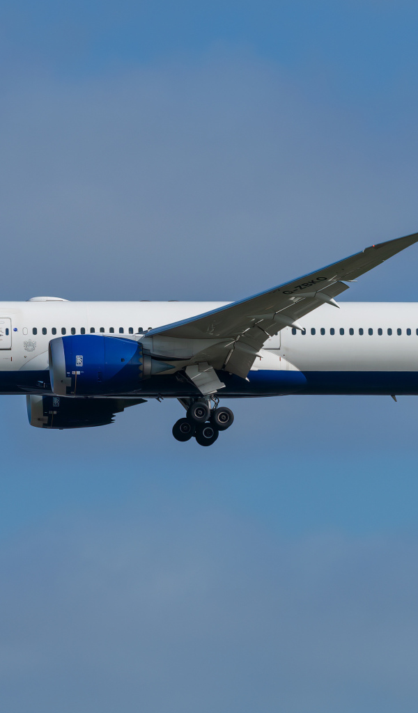 Пассажирский Boeing 787-9  авиакомпании  British Airways в небе 