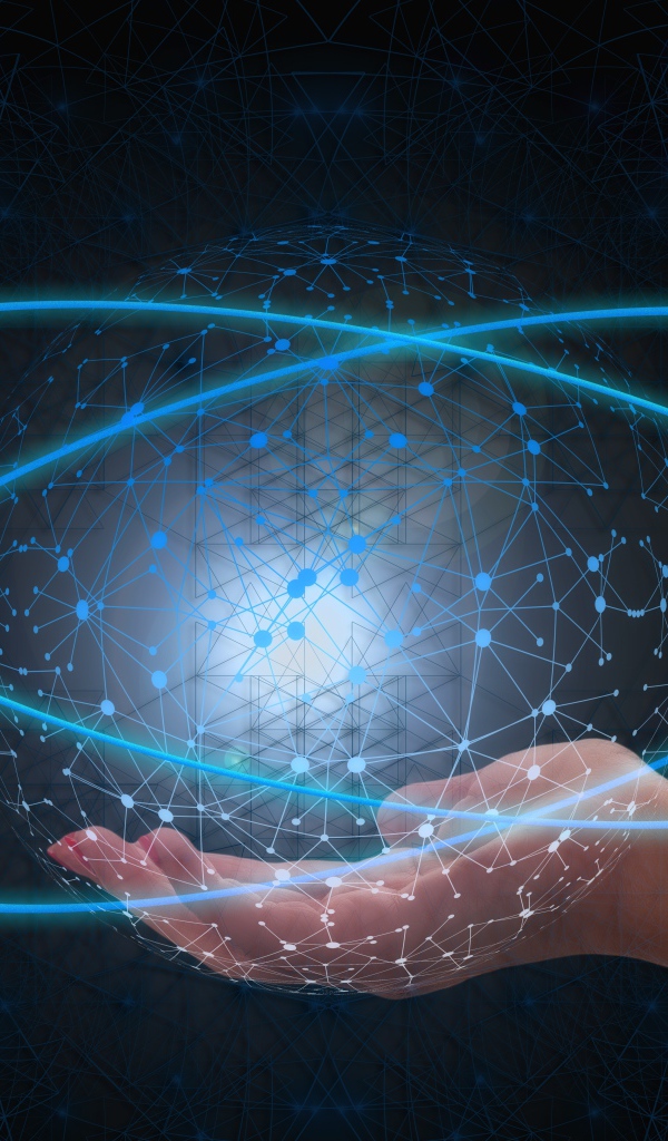 Всемирная паутина в неоновой сфере