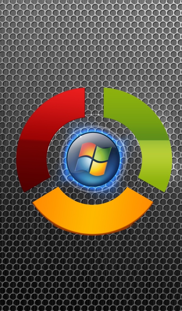 Значок windows 7 на сером фоне