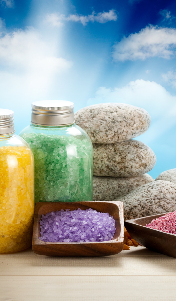 Ароматная морская соль и камни для SPA