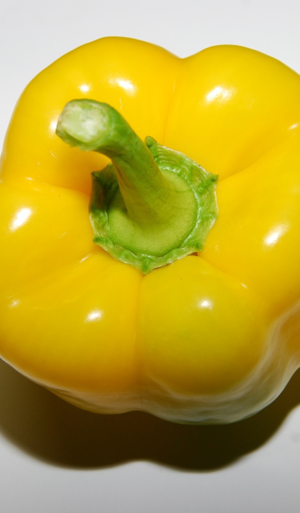 Аппетитный желтый болгарский перец на сером фоне