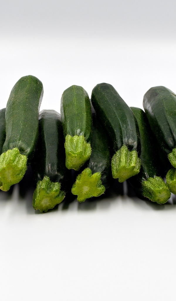 Свежие красивые молодые зеленые кабачки