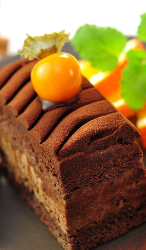 Шоколадное пирожное с корицей и шоколадом 