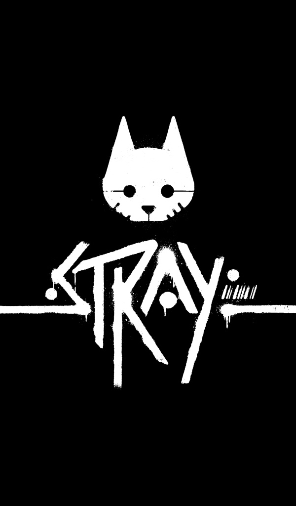 Логотип компьютерной Stray на черном фоне