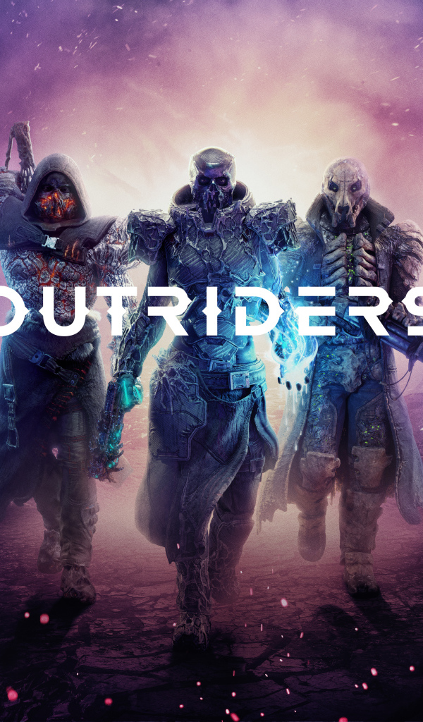 Постер игры в стиле лут-шутер  Outriders для PlayStation