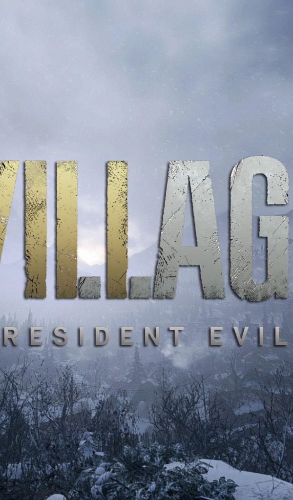 Постер новой игры в стиле хоррор  Resident Evil Village, 2021