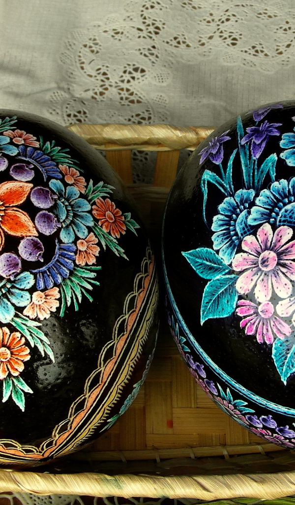 Яйца с красочным цветочным рисунком на Пасху 2021