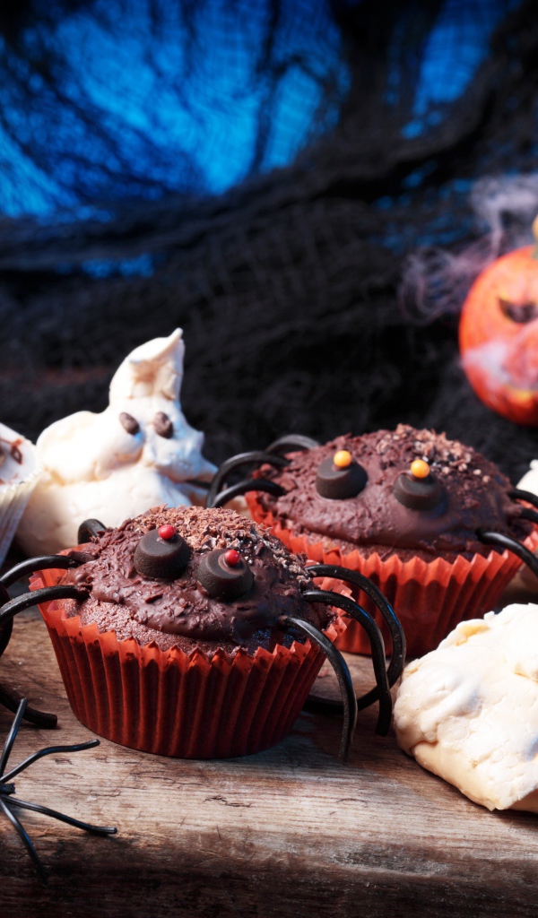 Страшные кексы на праздник Хэллоуин