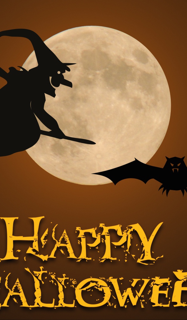 Страшная мистическая  открытка на праздник Хэллоуин