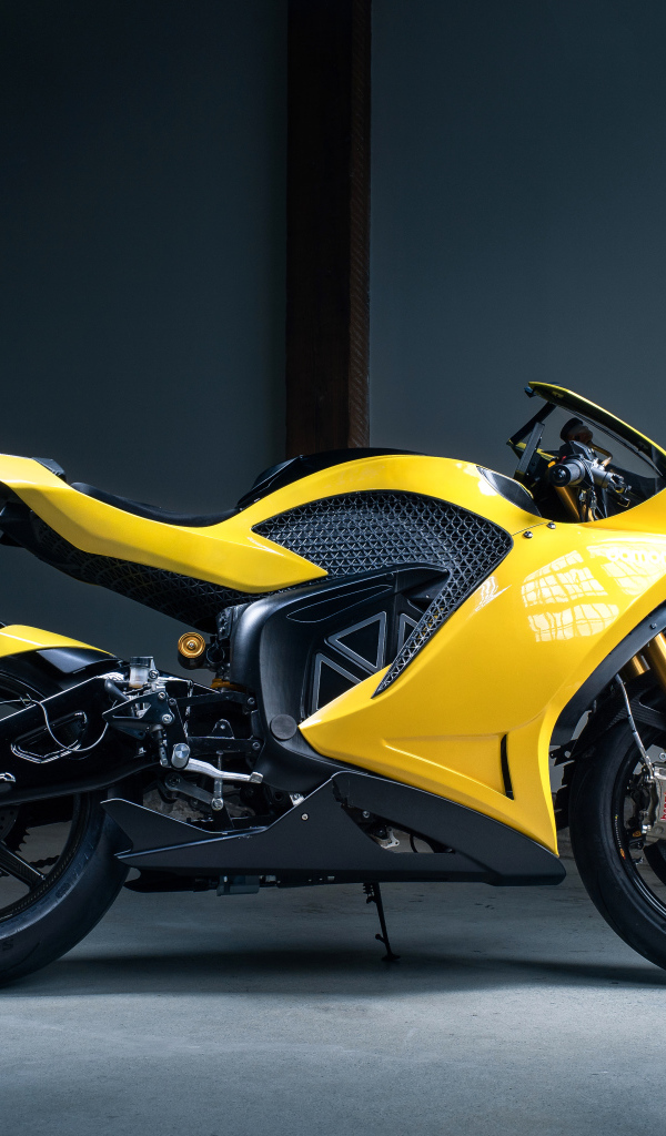Желтый электрический мотоцикл Damon Hypersport Premier