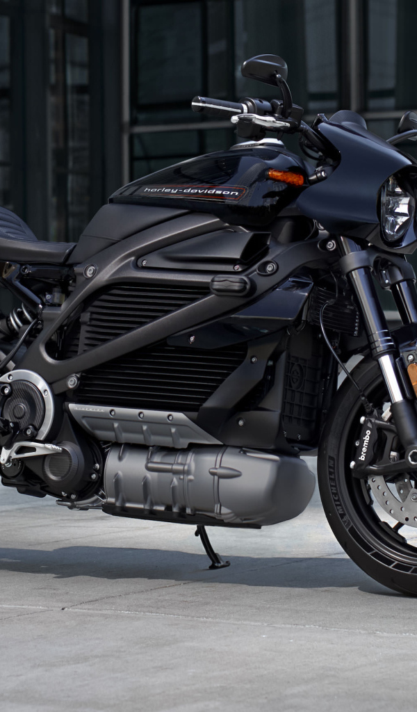 Черный мотоцикл Harley-Davidson LiveWire, 2021