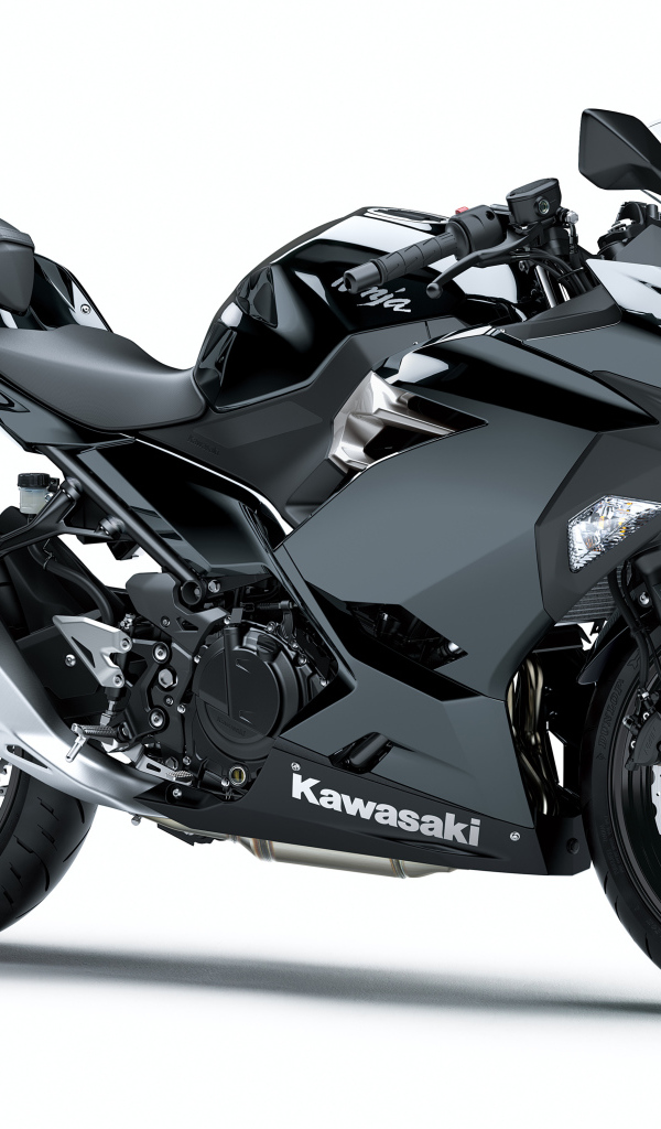 Large motorcycle Kawasaki Ninja 400 on a white background