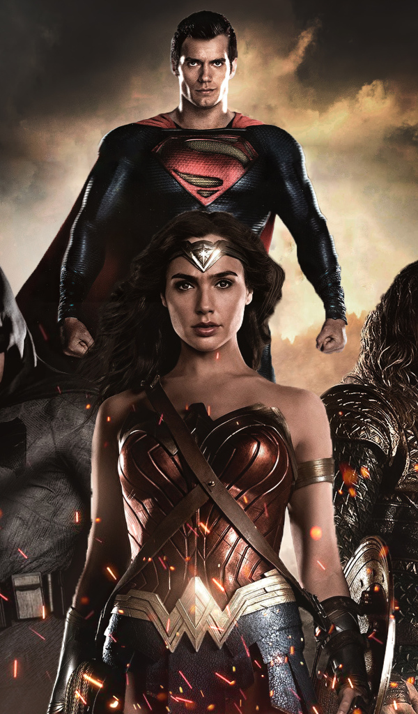 Крутой супергеройский постер фильма  Лига справедливости Зака Снайдера, 2021