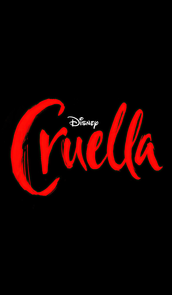 Постер нового фильма Круэлла на черном фоне, 2021