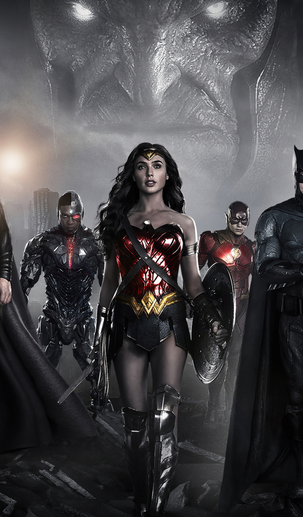 Постер с главными героями фильма   Лига справедливости Зака Снайдера, 2021