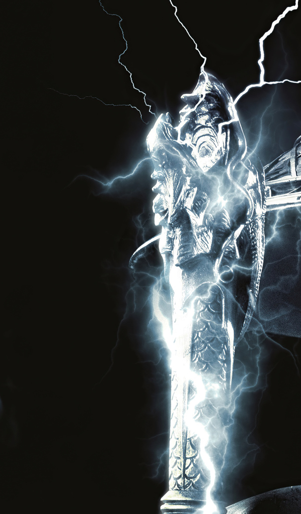 Райдэн на черном фоне персонаж фильма Мортал Комбат , 2021