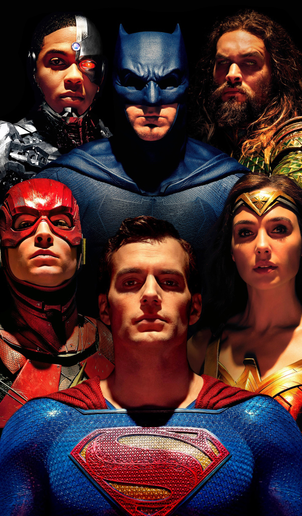 Супергерои на черном фоне фильм Лига справедливости Зака Снайдера