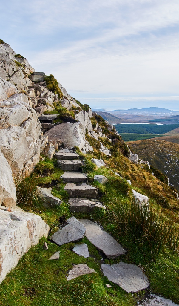 Stone path to the mountains