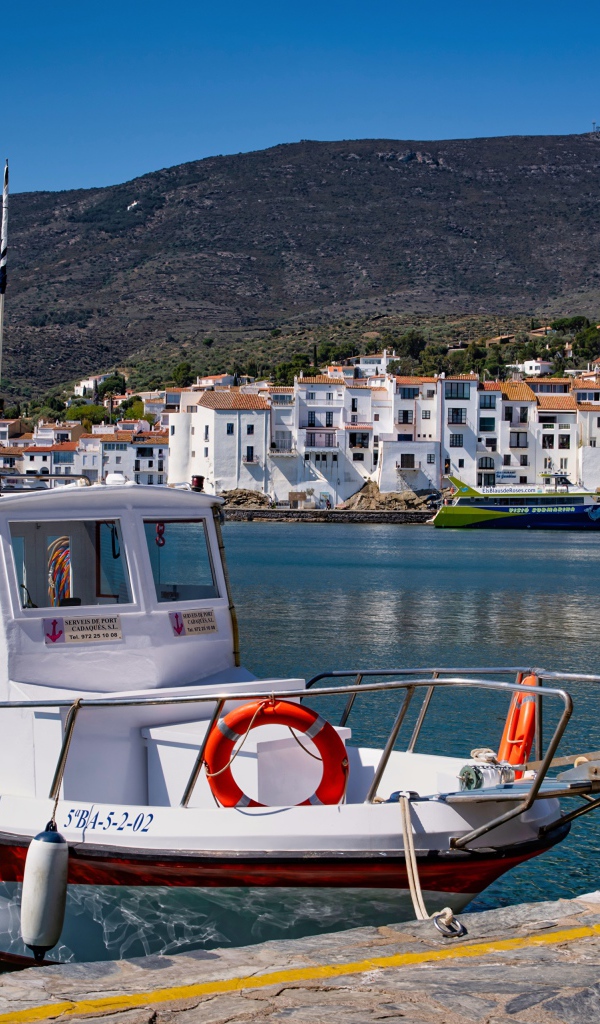 Motor boat on the coast of Greece