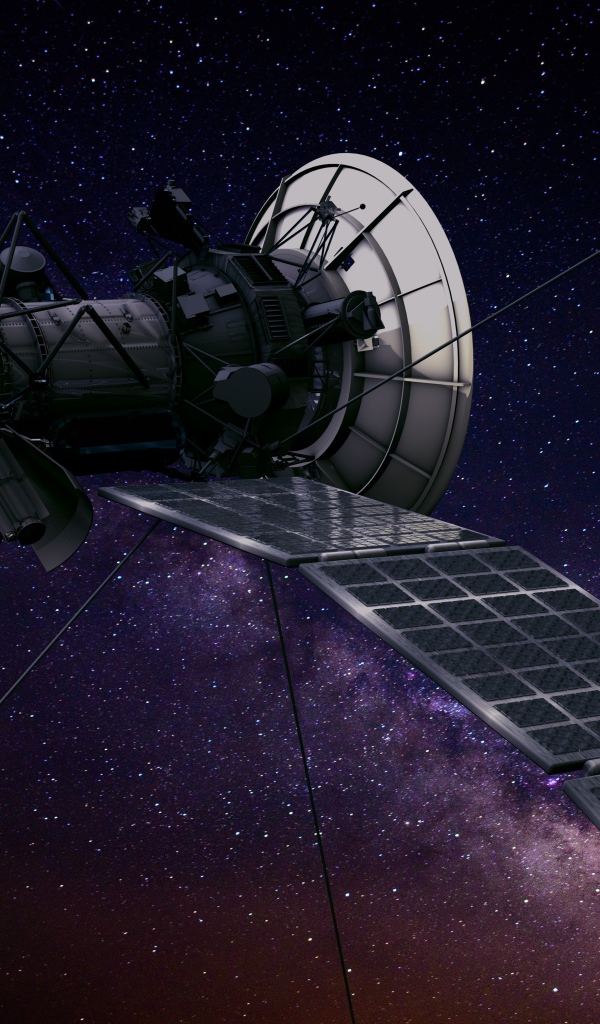 Космическая станция пролетает над планетой