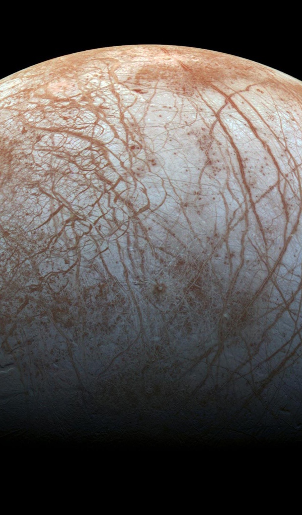 Поверхность планеты Юпитер на черном фоне