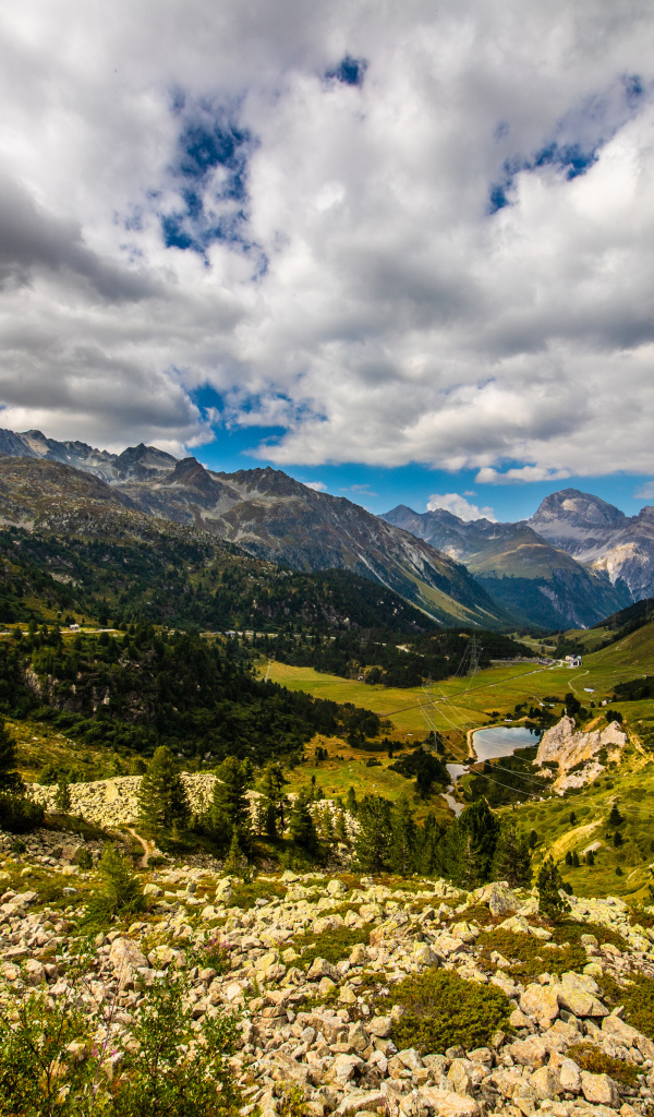 Перевал Альбула, Альпы. Швейцария