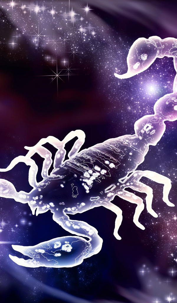 Неоновый знак зодиака скорпион