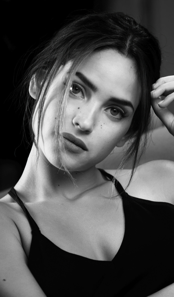 Американская актриса Адриа Архона черно -белое фото