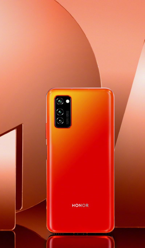 Оранжевый смартфон Honor v40