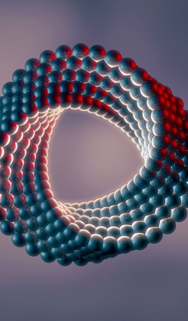 Абстрактная спираль из металлических шаров