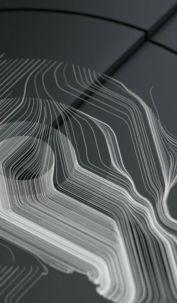 Абстрактные белые линии на сером фоне