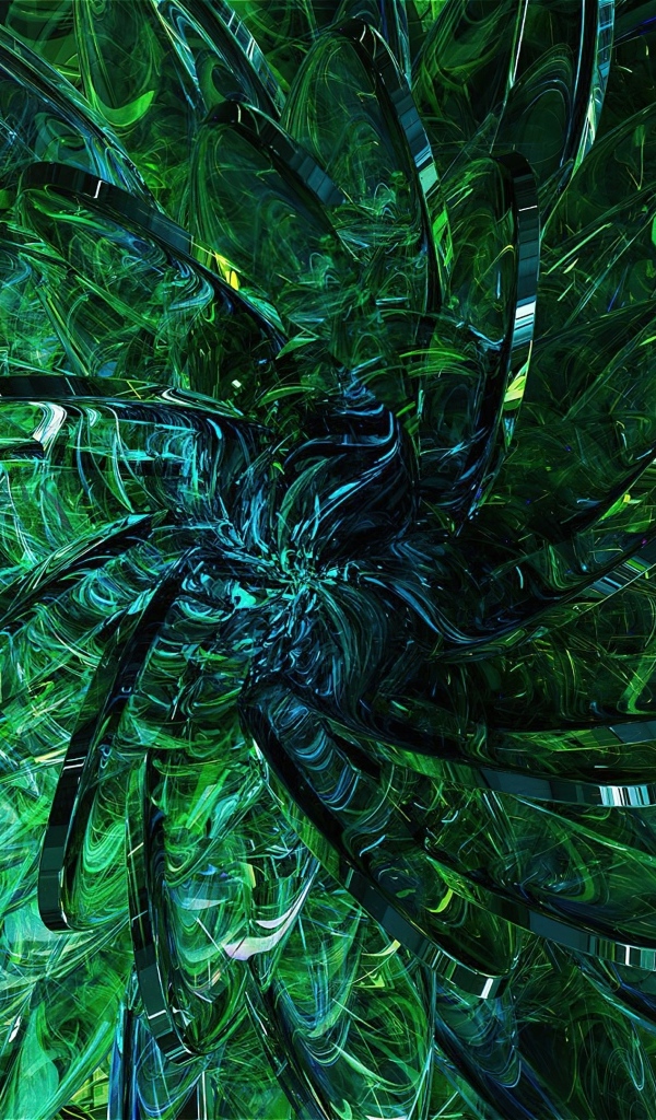 Красивый абстрактный зеленый цветок